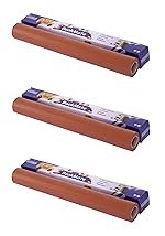 Kaanuka Brown Waterproof Text Book Cover Roll Exercise Books Cover Roll Synthetic Paper Roll Binding Cover Rolls (Pack of 3)