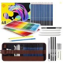 Corslet Set of 77 Pcs Drawing Kit - 48 Pc Colour Pencil Set Pencil Col