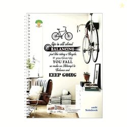 amblitz Spiral Notebook | UnRuled | 400 Pages | 70GSM Thick Paper | Si