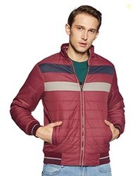 Qube By Fort Collins Men's Bomber Jacket (1220_Xl_Maroon)