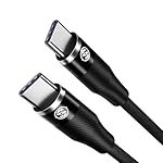 Salpido Original 65W Type C to C Fast Charging Cable,Supports Power Delivery, High-Speed Data Transfer, 1M Nylon Braided Cable, Compatible with Laptops, Phones & Tablets (SDC10C-C – Black)