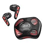 pTron Zenbuds Nova w/ 40ms Low-Latency Gaming, 55Hrs Playtime, Dual Mic & AI-ENC Calls, App Support, Pristine Sound, V5.4 Bluetooth Headphones, RGB Lights, Voice Assist, IPX5 Water Resistant (Black)