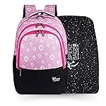 Flamingo School & College Bag for girls & Women with a RAIN COVER | 3 Compartment Backpack for Girls & Women with Water Resistant Fabric