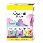 Odonil Bathroom Air Freshener Zipper Mix – 50g (10gx5) | Assorted Pack | Instant & Long Lasting Fragrance | Lasts upto 30 days | Germ Protection | Air Freshener for Bathroom, Toilet, Home & Office