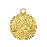 Bangalore Refinery 24k (999) Purity 5gm Yellow Gold Lakshmi Round Pendant (without hook)