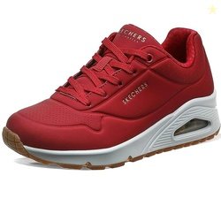 Skechers-Womens-UNO - Stand ON AIR -Red-Sneakers-UK 4