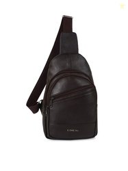 CIMONI Unisex Solid Leather Crossbody Bag
