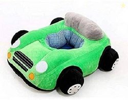 Hello Baby Car Shape Soft Plush Cushion Baby Sofa Seat - 45 cm GREEN F