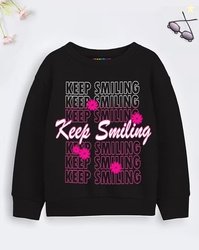 TRAMPOLINE Typographic Print Pullover Sweatshirt