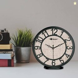 BOSCO Analog 20 cm X 20 cm Wall Clock(Black, With Glass, Standard)