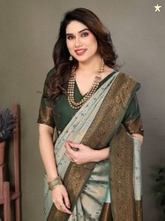 AVANTIKA FASHION Woven Kanjivaram Pure Silk, Art Silk Saree(Multicolor