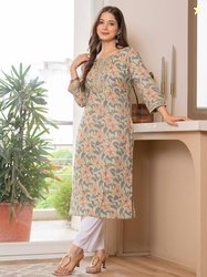 Jsimar Women Beige Kurtas