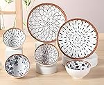 YOMITH Ceramic Dinner Set with Plates & Bowls | 2 Plate & 4 Bowls Crockery Set for Indian Dining Table | Microwave & Dishwasher Safe | Home & Gifting (Set of 6)