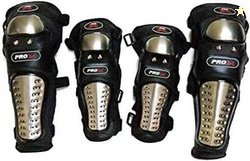 ACCESSOREEZ Knee Guard, Elbow Guard Free Black, Silver(Pack of 4)