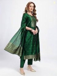 Anouk Rustic Woven Design Kurta with Trousers & Dupatta