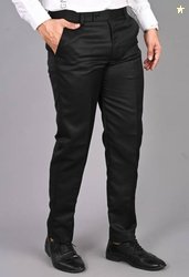 FUBAR Men Regular Fit Black Viscose Rayon Trousers