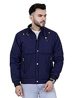 Dollar Full Sleeves Bomber Jacket for Men | TPU Men’s Standing Collar Lightweight Winter Jacket, Regular Fit