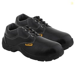 ELECANT Lace-up Steel Toe, PVC Sole and Rexine Upper Safety Shoes for