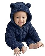 BABYZONE Soft Fleece Baby Romper with Hood For NewBorn Baby Clothes Spring Babies Romper Climbing Jumpsuit With Zipper