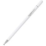 Amazon Basics Capacitive Stylus Pen for iOS and Android Touchscreen Devices, Fine Point Disc Tip, Lightweight Metal Body with Magnetic Cover (White)