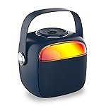 Pebble Flare Portable Bluetooth Speaker with Deep Bass | TWS Pairing | RGB Lights | Auto Pairing | Compact Premium Design – Blue