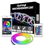 NIYAMAX 5M Smart RGB Neon LED Strip Lights | App & Remote Control | Music Sync | Multicolor Rope Light for Room, Party, Gaming, Diwali & Home DÃ©cor