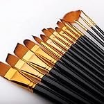 Beauty HUB DECOR Painting Brushes Set of 12 Professional Round Pointed Tip Nylon Hair Artist Acrylic Paint Brush for Acrylic/Watercolor/Oil Painting