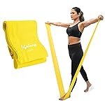 Lifelong Natural Rubber Resistance Band for Workout | 1.8 KG: Extra Light Resistance | Theraband, Stretching Band for Exercise | Exercise Band for Physio, Yoga, Home Workout | Yellow