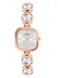 French Connection Square Dial Stone on Strap Analog Watch for Women -F