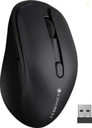 ZEBRONICS Zeb-Charm, Wireless Mouse, Mode Switch Button, (Metallic Bla