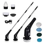 AGARO Royal Electric Spin Scrubber, Cleaning Brush Scrubber for Home, 400RPM/Mins – 8 Replaceable Brush Heads – 90Mins Work Time,3 Adjustable Size,2 Adjustable Speeds for Bathroom,Glass, Car, Black