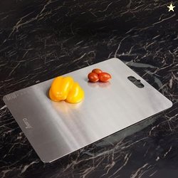 Clazkit Stainless Steel Chopping Board Vegetable,Fruit Cutting, Kneedi