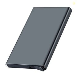 SNDIA Grey Metal RFID Metal RFID Blocking Aluminum Pop Up Smart Credit