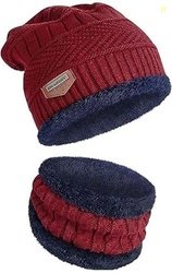 Fitness Mantra Winter Sports Cap & Muffler for Men & Women| Beanie Cap