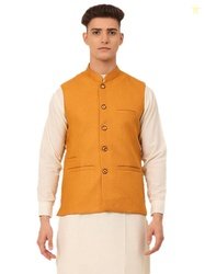 Solid Nehru Jacket For Men