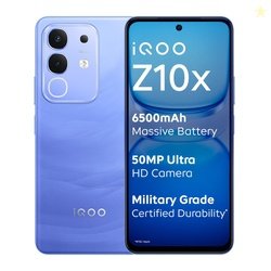 iQOO Z10x 5G (Ultramarine, 6GB RAM, 128GB Storage) | 6500 mAh Large Ca