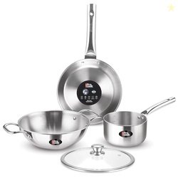 Milton Pro cook Triply Stainless Steel 4 Pc Induction Cookware Set, Te