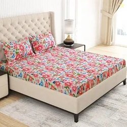MollisHomes Double Bed bedsheet, Set of 1 Microfiber Bedsheet for Doub