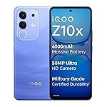 iQOO Z10x 5G (Ultramarine, 6GB RAM, 128GB Storage) | 6500 mAh Large Capacity Battery | Dimensity 7300 Processor | Military-Grade Durability