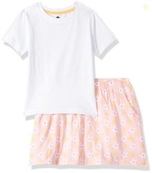 Clotth Theory Girls 100% Cotton Half Sleeves T-Shirt with Shorts | Day