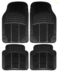 Riderscart PVC Rubber Foot Anti- Slip Car Mat with No Smoking Hanging