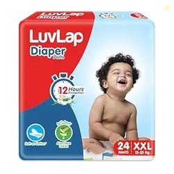 LuvLap Diaper Pants XXL, 15-25kg, 24 Count, Baby Diaper Pants, with Al