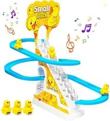 J K INTERNATIONAL Duck Slide Toy Set,Duck Track Toys for Kids - Small