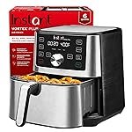 Instant Vortex Plus 6L Air Fryer, 6-in-1 with 360Â° EvenCrisp Technology, Touch Control Panel, Uses 95% Less Oil, Air Fry, Roast, Grill, Bake, Reheat & Dehydrate, 1500W, PFOA-Free & BPA-Free, 230V