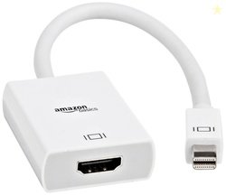 Amazon Basics Mini DisplayPort Thunderbolt to HDMI Display Adapter, 10