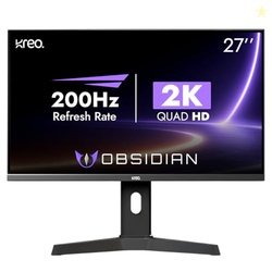 Kreo Obsidian 27 Inch 2K QHD Gaming Monitor, 200Hz, 1ms, HDR10, FreeSy