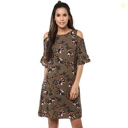 Harpa Solid Midi Dress (GR3909-GREEN)