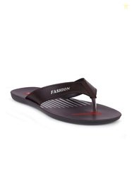 PENNEN Men Striped Thong Flip-Flops