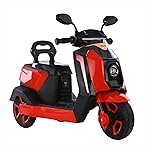 Toyzone Galaxy Electric Scooter – Red | Rechargeable Scooty 6V | Powered by 4.5 ah Battery | Music Player with Bluetoooth & USB | 6 Month Warranty on Battery | Make in India | for Kids 2+ Years