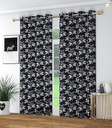 BSB HOME Abstract Flower Printed Single Plastic Eyelet Polyester Room
